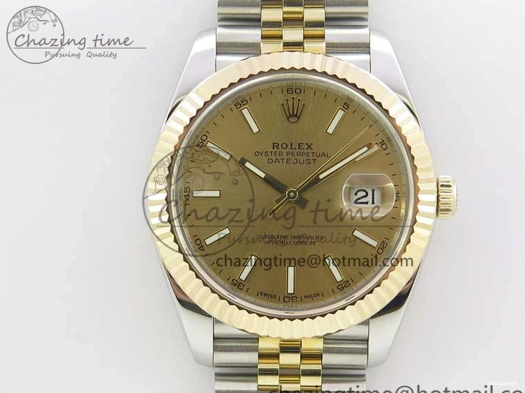 Best Bracelet Dial WWF Stick 126333 Edition 41 Makers YG Jubilee DateJust Wrapped Gold Wrapped SS SS A2836 on YG 0410